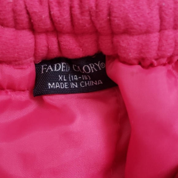 Faded Glory pink girls snow pants xl 14/16 - Picture 4 of 5